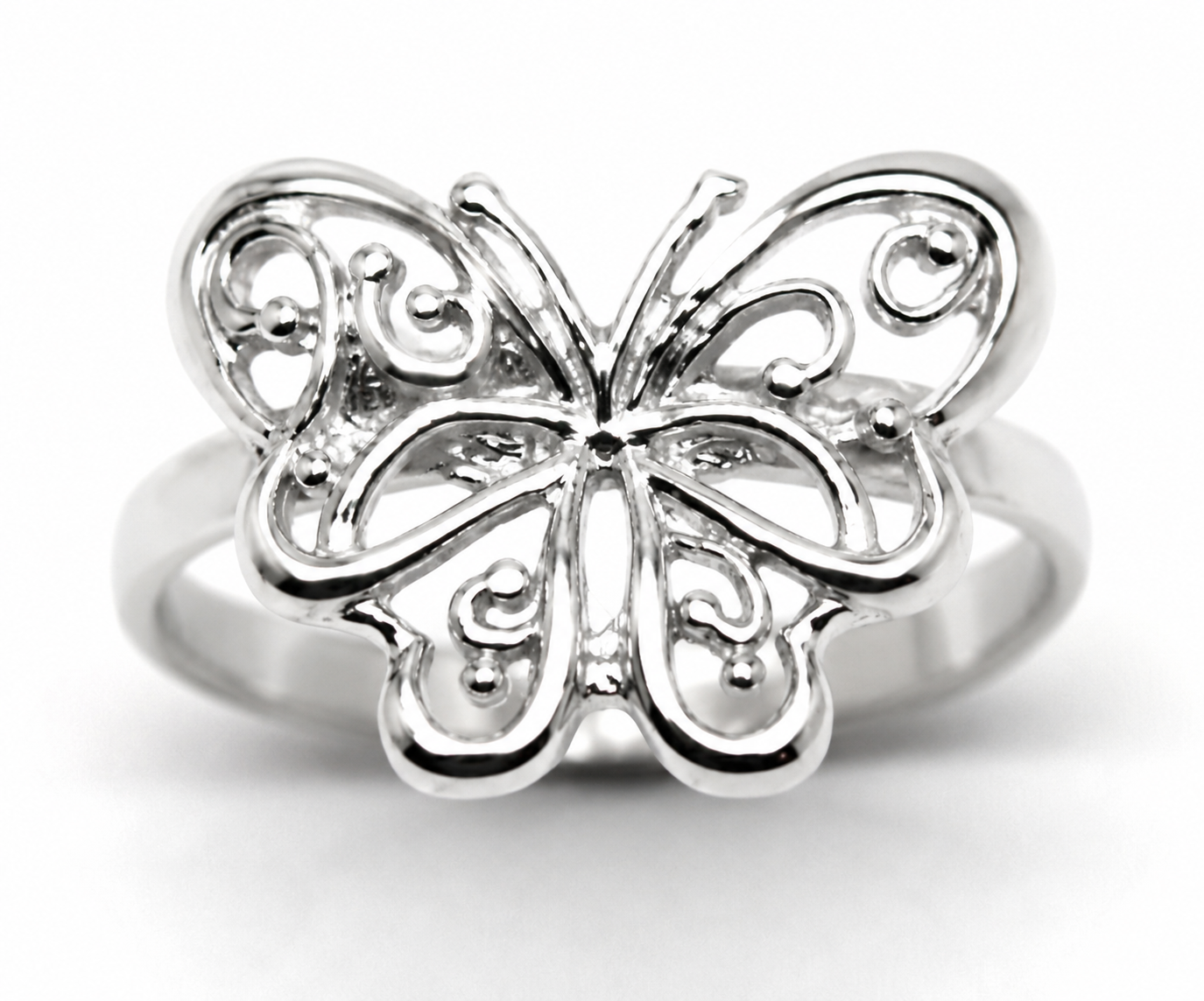 Kaedesigns, Genuine Sterling Silver 925 Solid Butterfly Ring - Choose your ring size H to P