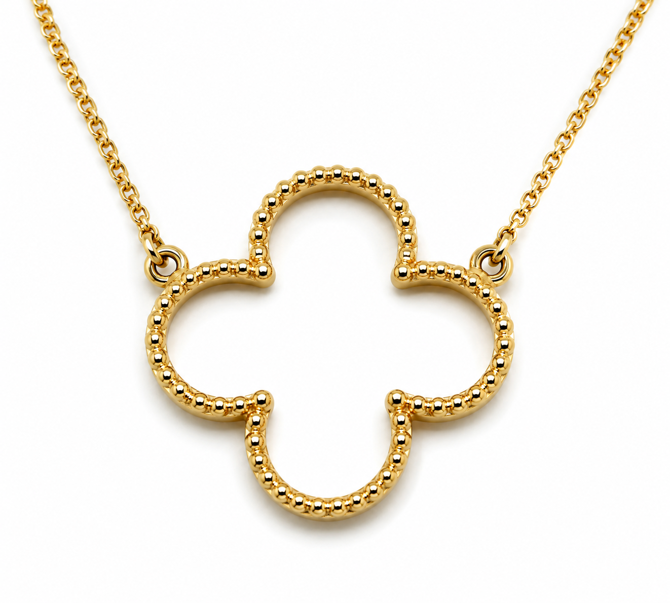 Kaedesigns Genuine 9ct 9k 375 Yellow, Rose or White Gold Four Leaf Clover Pendant + Chain