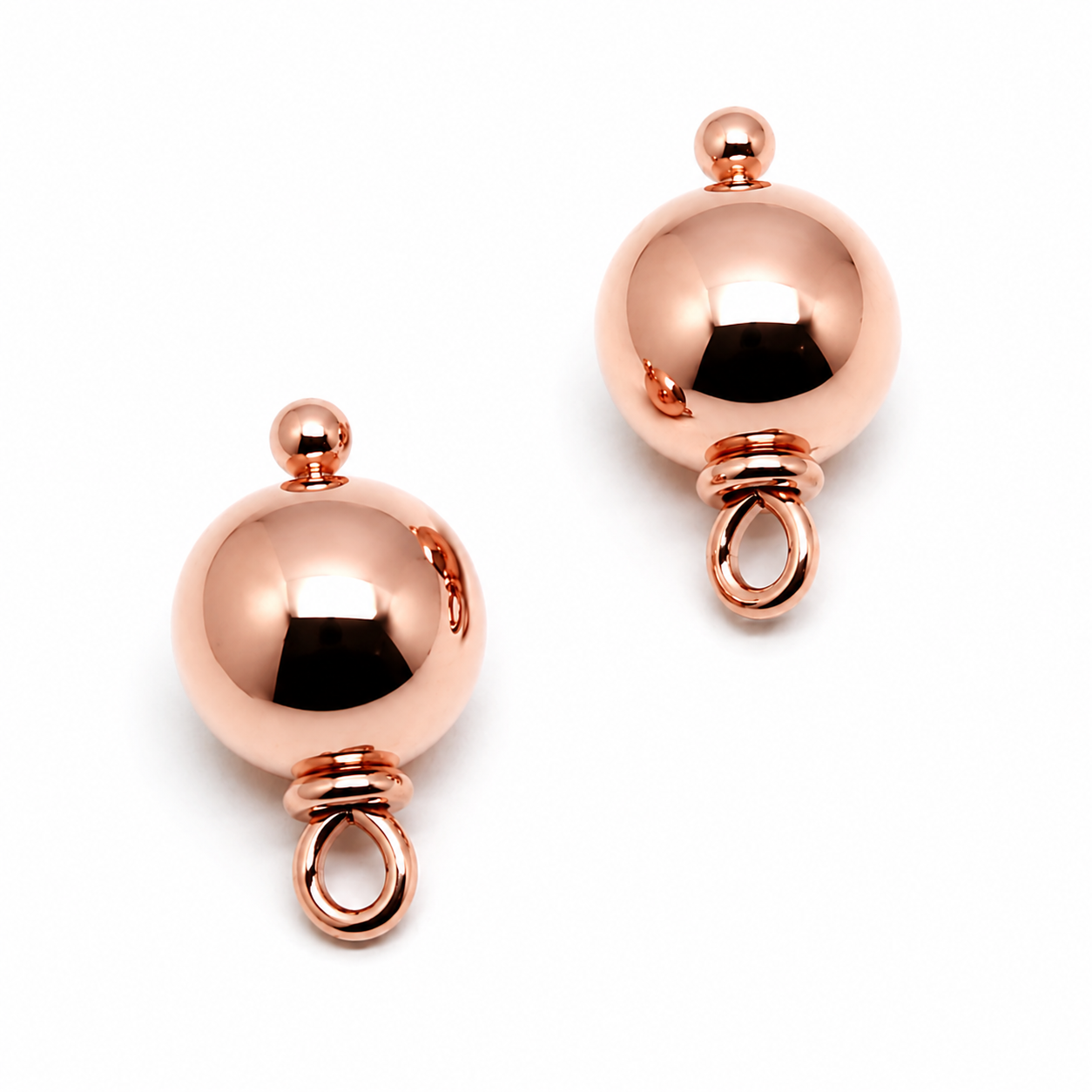 Genuine 9k 9ct 375 Yellow, Rose or White Gold 6mm Ball Plain Balls For Charm Earrings