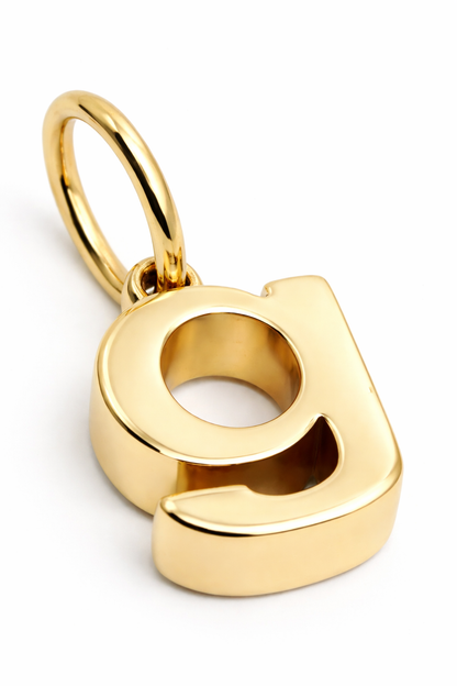 Kaedesigns, Genuine 9ct 9kt Genuine Solid Yellow, Rose or White Gold Initial Pendant G