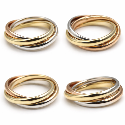 Size Z Genuine Solid 3mm 9ct Yellow, White, Rose Gold Russian Wedding Ring Bands