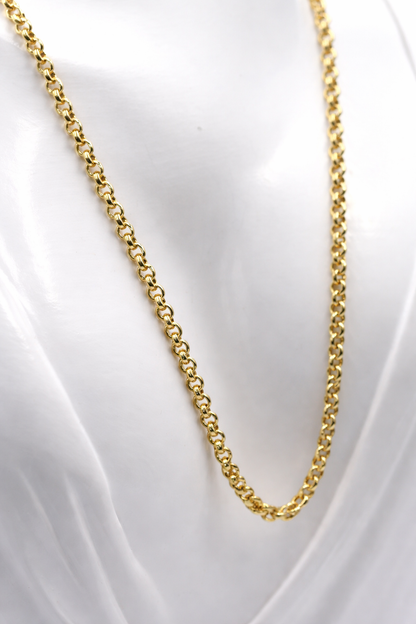 Genuine 18ct 18k 750 Yellow Gold Belcher Chain Necklace 50cm 3.8mm 9.5grams