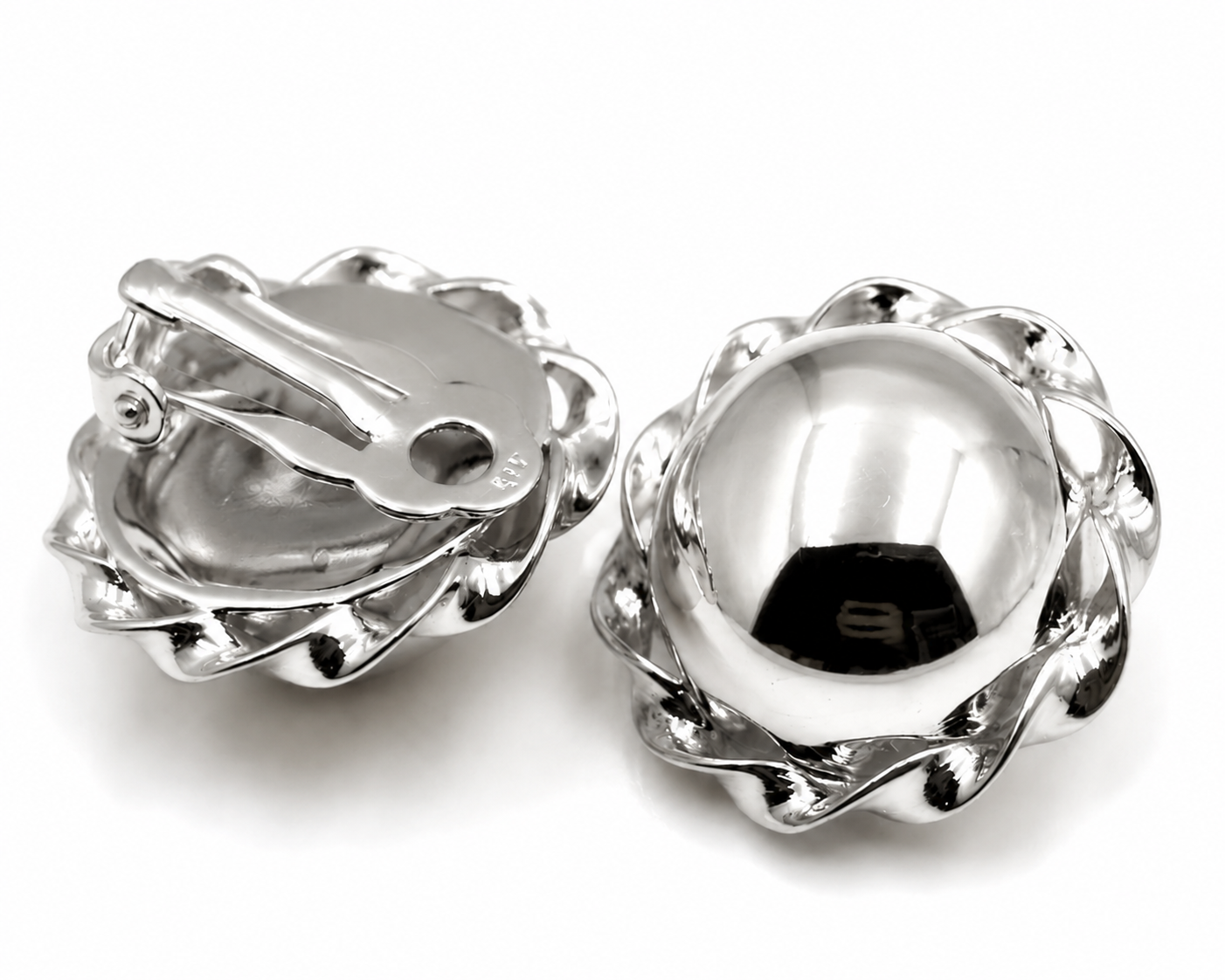 Kaedesigns Genuine 9ct 9k 375 Yellow, Rose Or White Gold Clip On 16mm Half Ball Earrings
