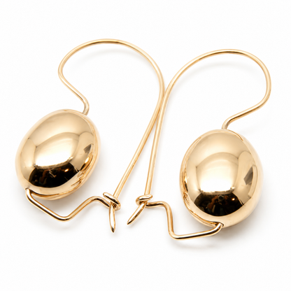 Kaedesigns New Genuine 9ct 9k Yellow, Rose Or White Gold Oval Hook Earrings
