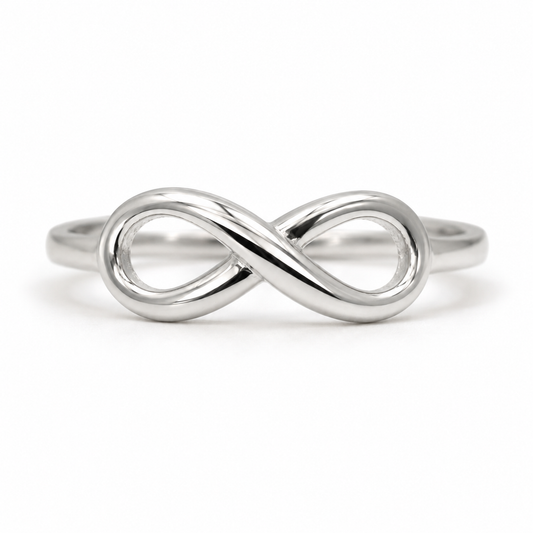 Genuine Sterling Silver 925  Infinity Ring Size L / 5.5