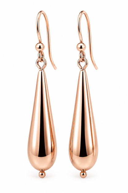 Kaedesigns Genuine New 9ct 9kt Yellow, Rose or White Gold Large Teardrop Tear Drop Earrings