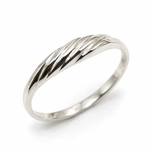 Genuine Sterling Silver 925 Delicate Dome Ring