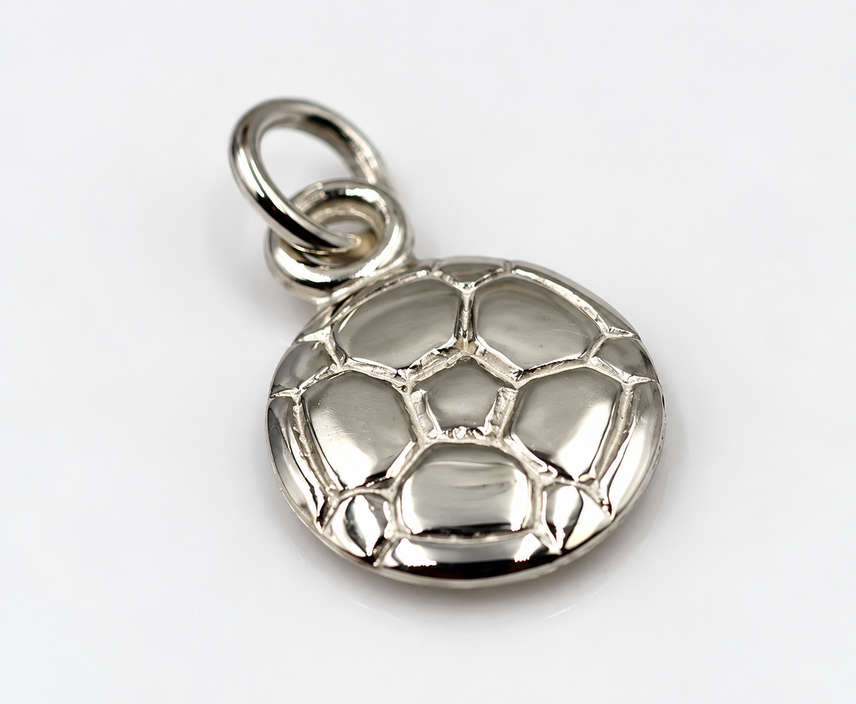 Sterling Silver 925 Soccer Ball Pendant or Charm