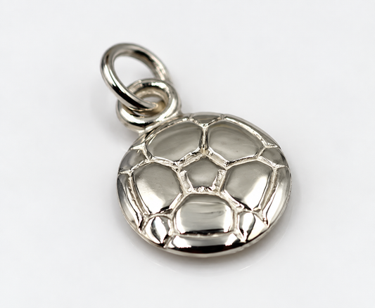 Sterling Silver 925 Soccer Ball Pendant or Charm