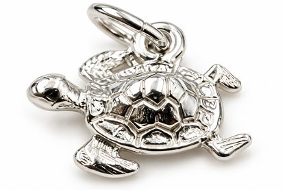 Genuine Sterling Silver 925 Turtle Charm Pendant