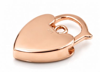 14x20mm 9ct 9K 375 Yellow, Rose or White Gold Filigree Flower Heart Pendant Padlock
