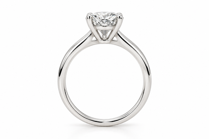 Genuine 18ct White Gold 1.2ct Certified Lab Grown Round Diamond Solitaire Engagement Ring