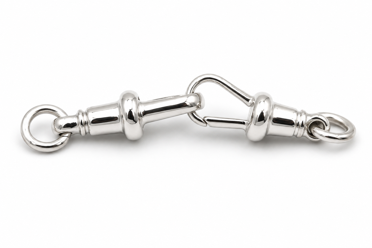 Genuine 2 X Sterling Silver 925 Albert Swivel Clasp 18mm + jump ring