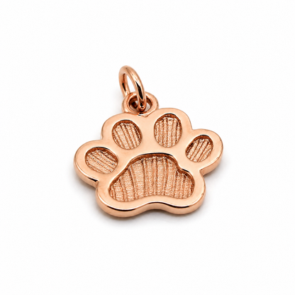 Genuine 9ct 9K 375 Yellow, Rose or White Gold Small Dog Animal PAW Pendant or Charm Shield