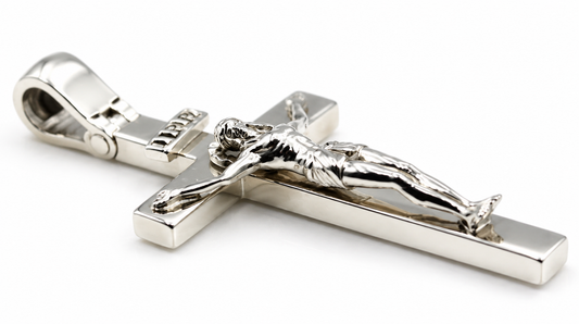 Genuine Large Heavy Sterling Silver 925 Crucifix Cross Pendant