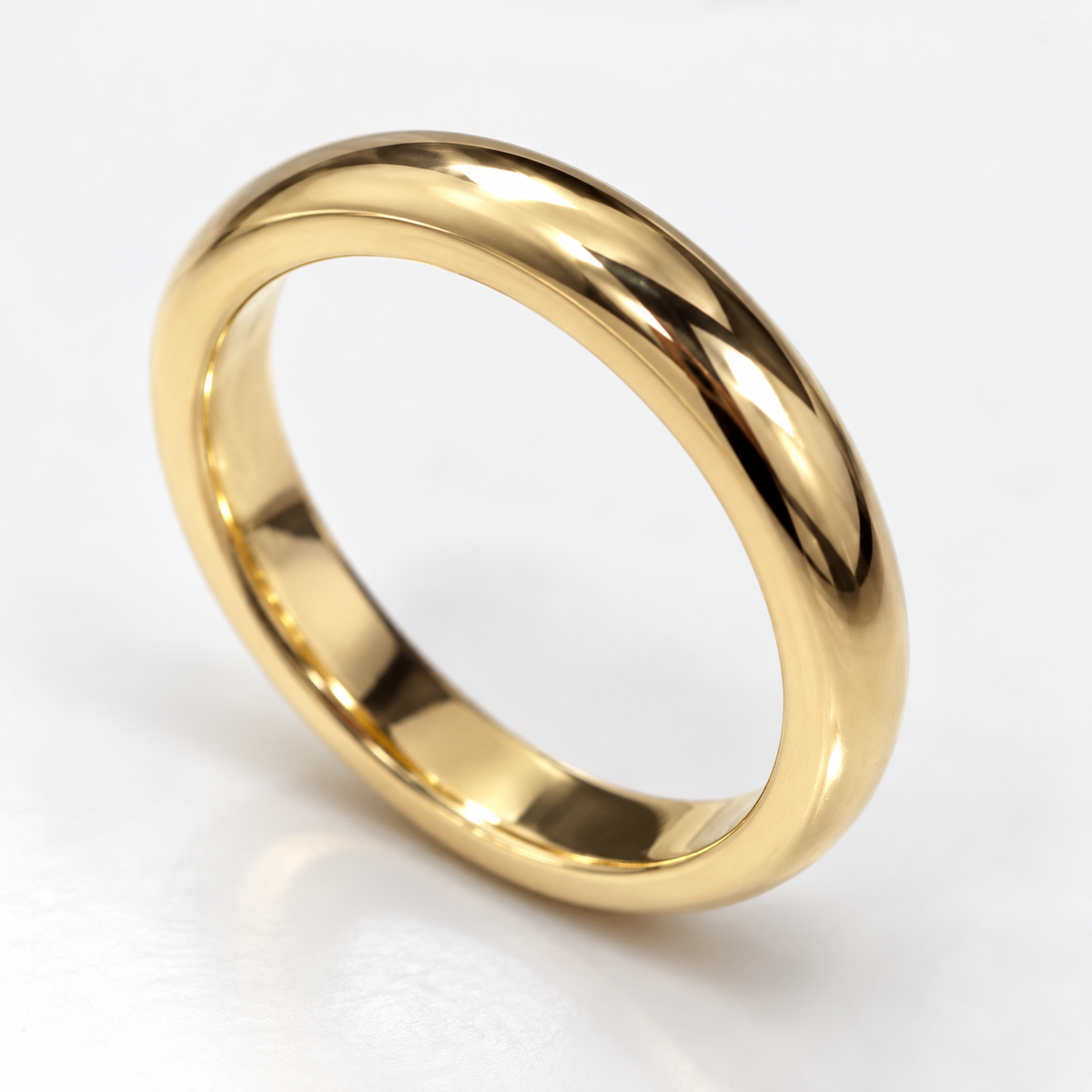 Genuine Solid 9ct, 10ct, 14ct or 18ct Yellow Gold Wedding Band Ring Size M 1/2 3mm Wide