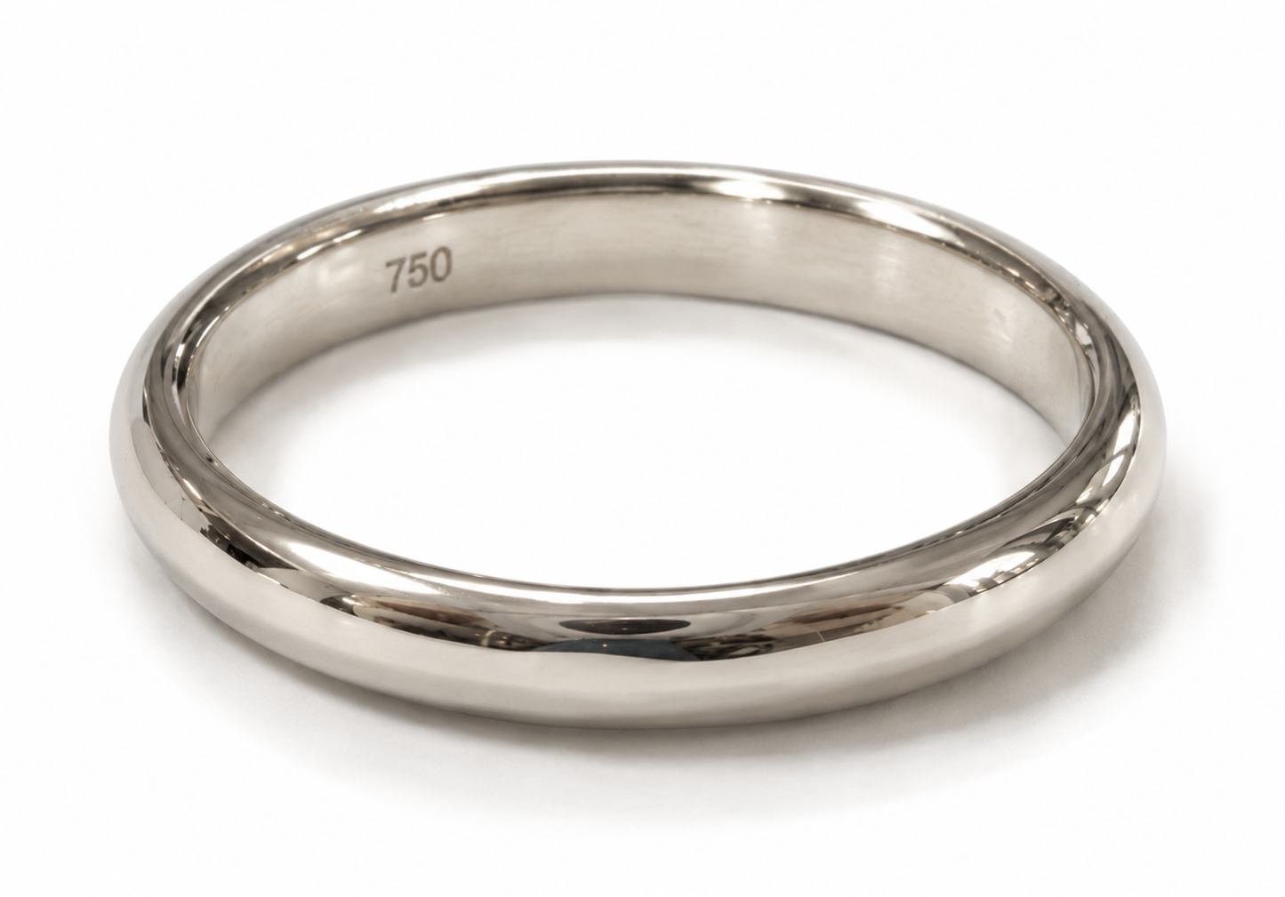 Genuine 18ct 18k 750 Yellow, Rose or White Gold 2.5mm Wedding Band - Sizes H to P
