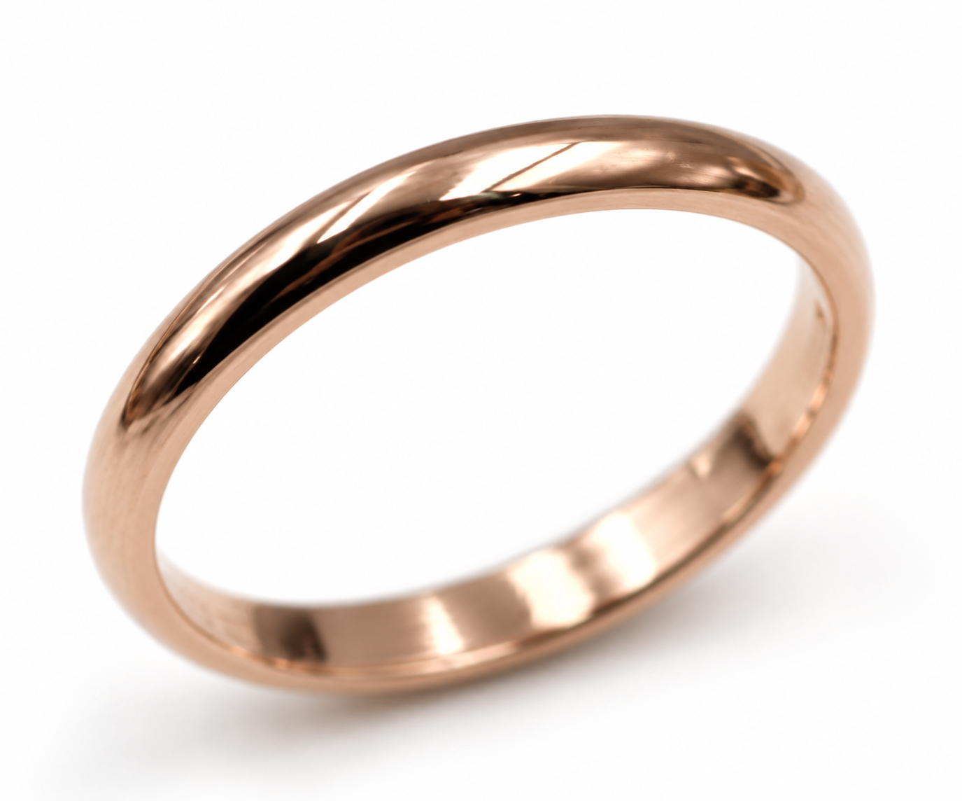 Genuine Solid 9ct 9k 375 Yellow, Rose or White Gold Wedding Band Ring 2.6mm - Choose your ring size