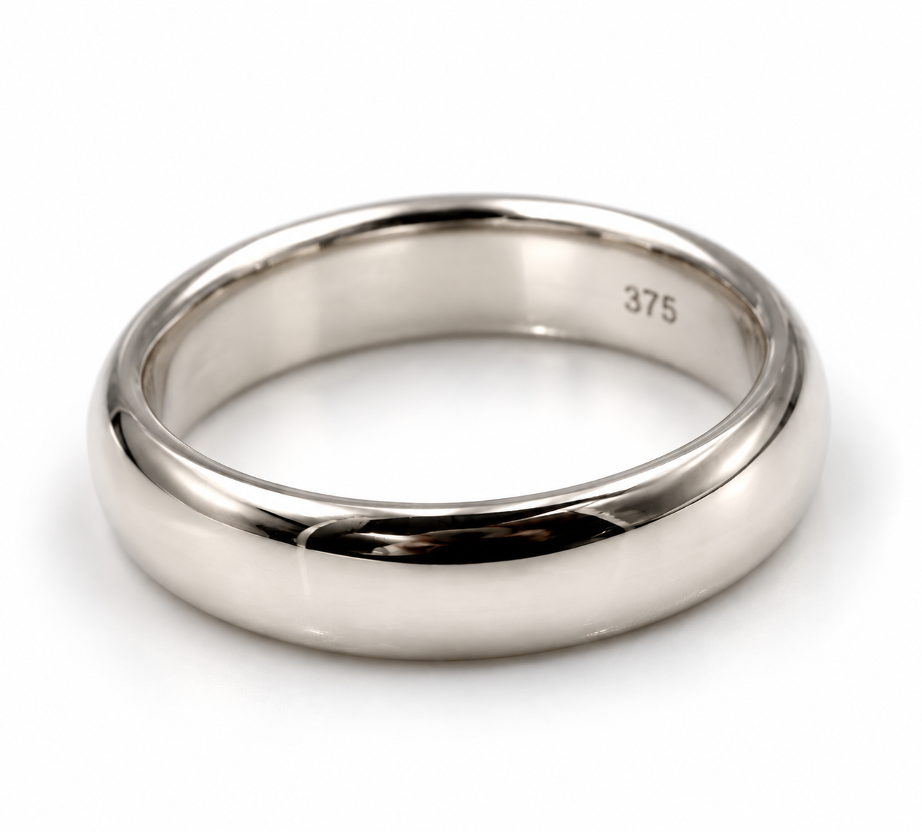 Solid 9ct 9K 375 Yellow, Rose or White Gold 5mm Comfort-Fit Wedding Band - Choose your ring size H to P