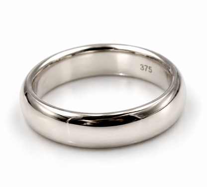 Solid 9ct 9K 375 Yellow, Rose or White Gold 5mm Comfort-Fit Wedding Band - Choose your ring size H to P