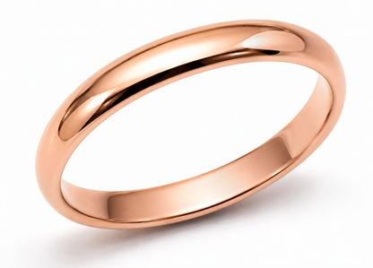 Genuine Custom Made Solid 9ct 9kt 375 Yellow, Rose or White Gold 3mm Wedding Band Size M