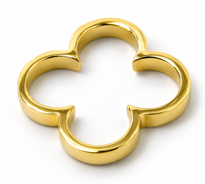 Genuine Solid 9ct 9K 375 Yellow, Rose Or White Gold Small Four Leaf Clover Pendant 427