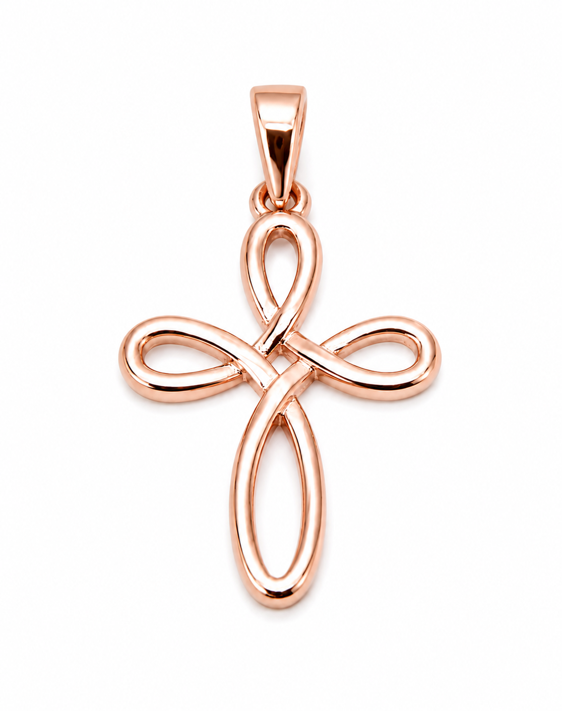 Genuine Small 9ct 9K 375 Delicate Yellow, Rose or White Gold Celtic Cross Pendant