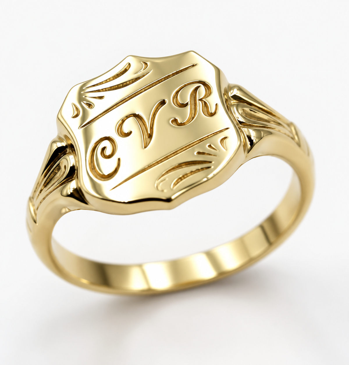 Kaedesigns, Genuine 9ct 9k 375 Solid Gold Large Signet Ring In Your Size - Engraving included