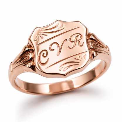 Kaedesigns, Genuine 9ct 9k 375 Solid Gold Large Signet Ring In Your Size - Engraving included