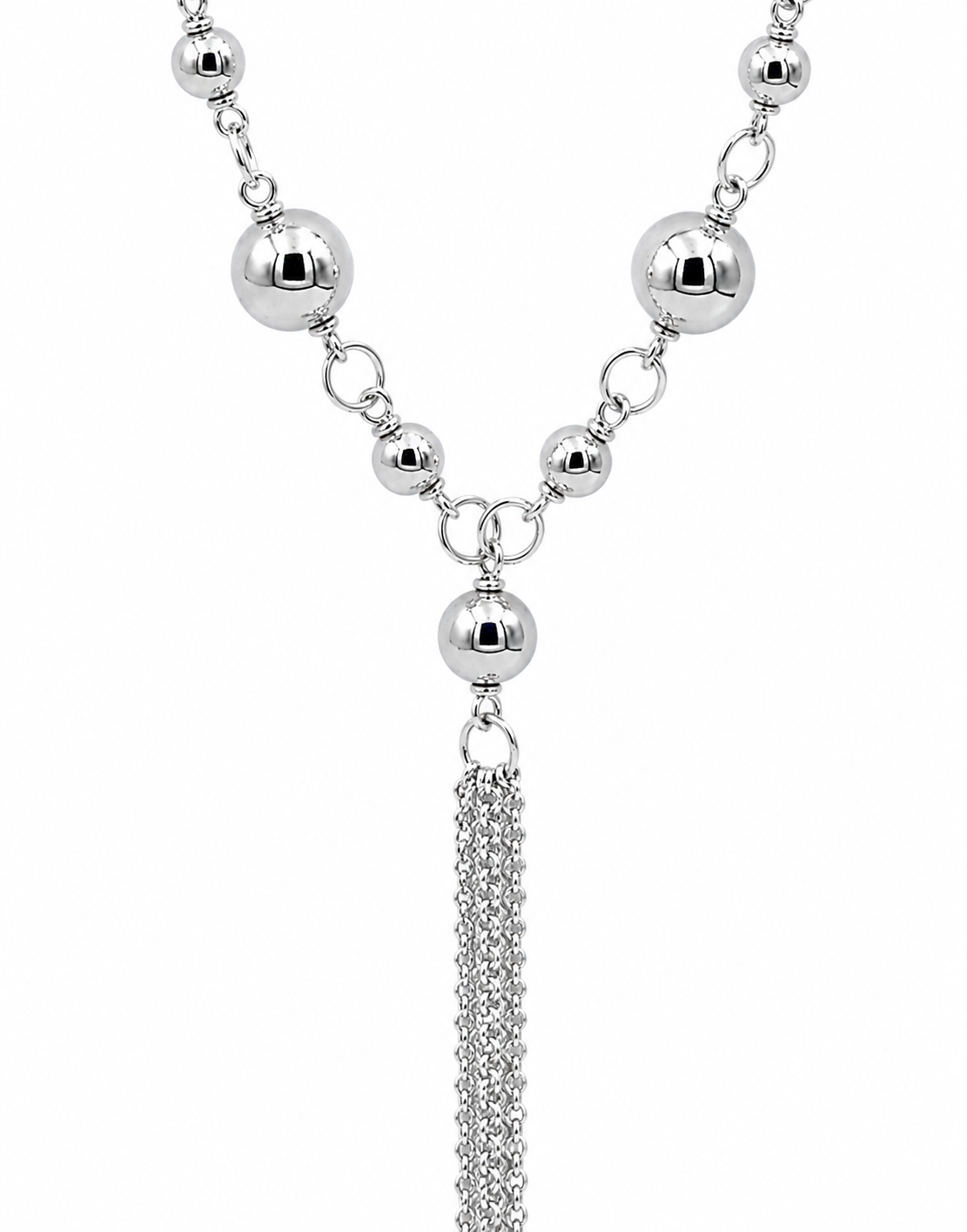 Kaedesigns 9ct 9K 375 Solid Yellow, Rose or White Gold Ball chain 55cm Belcher Curb link Necklace with tassels Chain