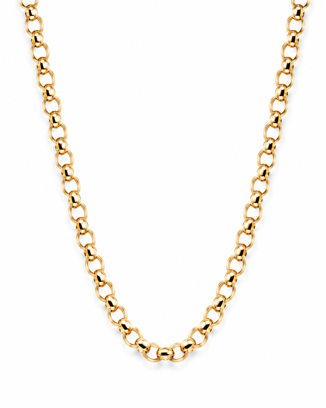 Genuine Heavy 9ct 9K 375 Solid Yellow, Rose or White Gold Belcher Chain Necklace 65cm