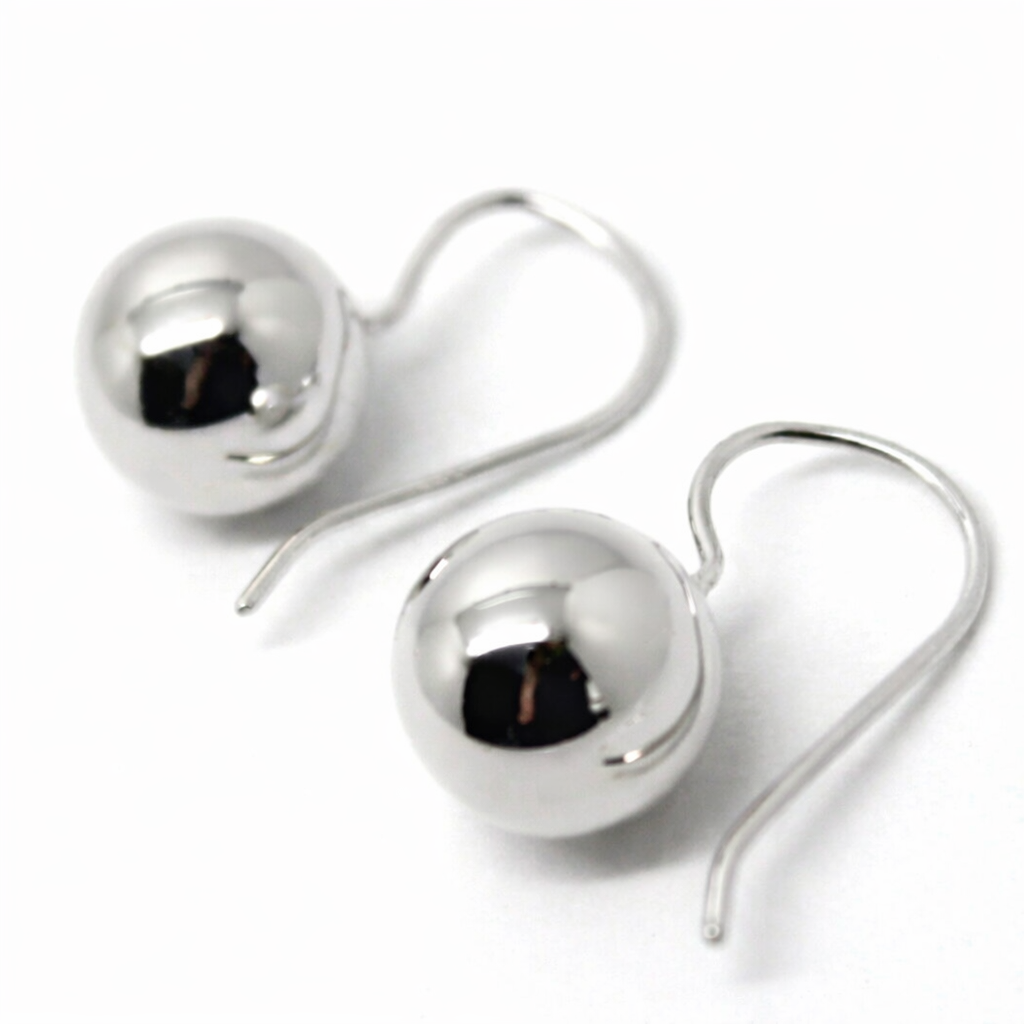 Kaedesigns Genuine 9ct 9k 375 Yellow, Rose or White Gold 12mm Euro Ball Drop Earrings