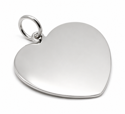 Solid Genuine 9ct 9k 375 Yellow, Rose or White Gold Large Heart Shield Disc Pendant