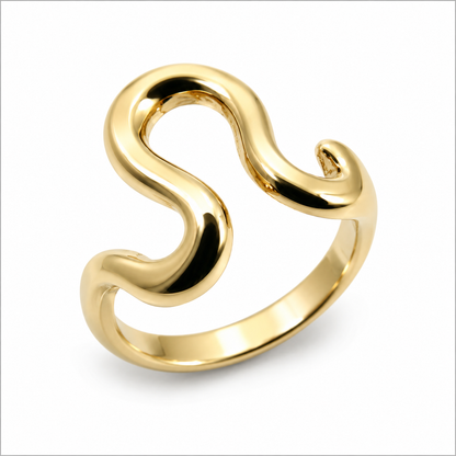Genuine Heavy 9ct 9kt Full Solid Yellow, Rose or White Gold Swirl Ring 270 - Choose your ring size H to Q
