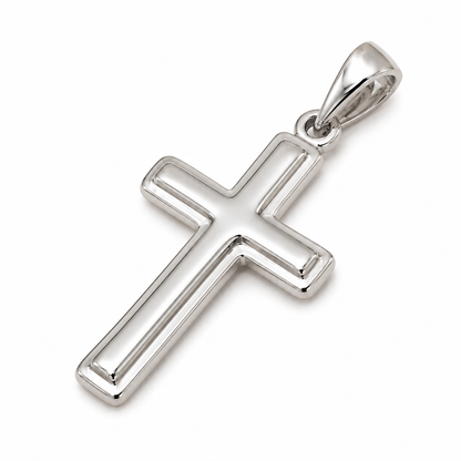 Genuine Small 9ct 9K 375 Yellow, Rose or White Gold Plain Cross Pendant