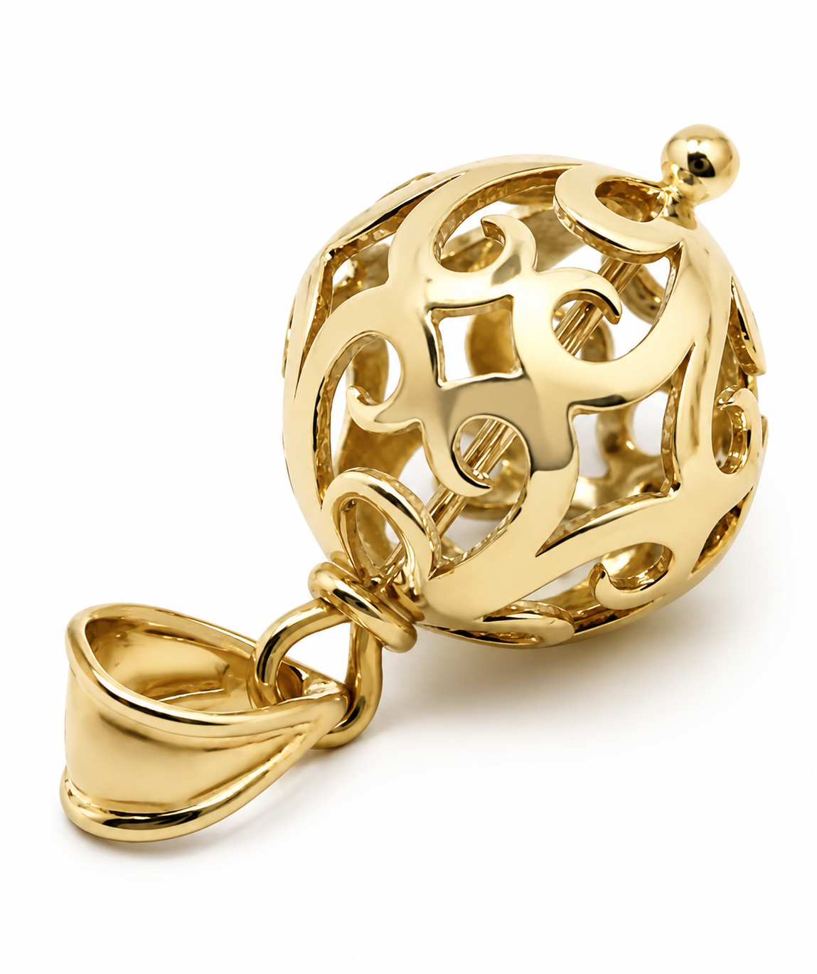Kaedesigns Genuine 9ct 9k 375 Yellow, Rose or White Gold 14mm Filigree Ball Pendant