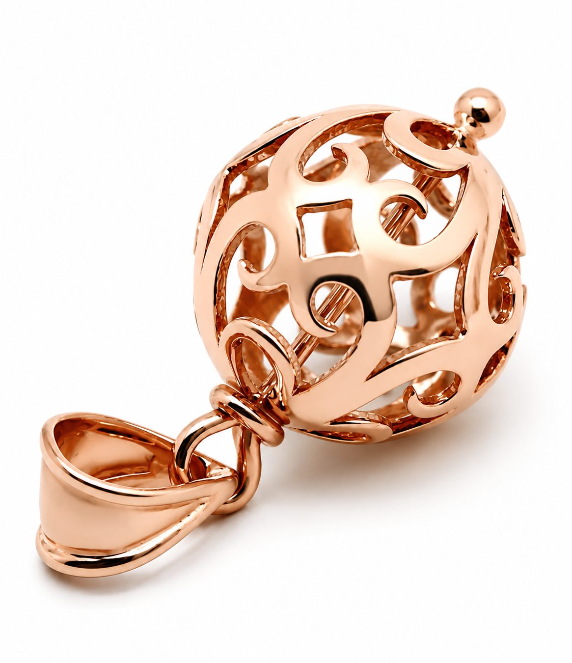 Kaedesigns Genuine 9ct 9k 375 Yellow, Rose or White Gold 14mm Filigree Ball Pendant