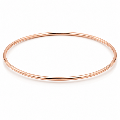 Genuine 9ct 9kt 375 FULL SOLID Yellow, Rose or White gold 1.5mm GOLF bangle 65mm inside diameter