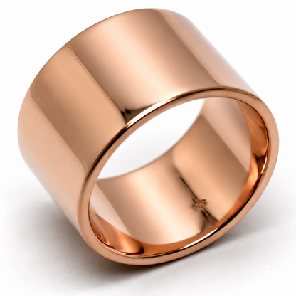Genuine Solid 9ct 9k 375 Yellow, Rose or White Gold 12mm Wide Flat Band Ring - Choose your ring size H to P