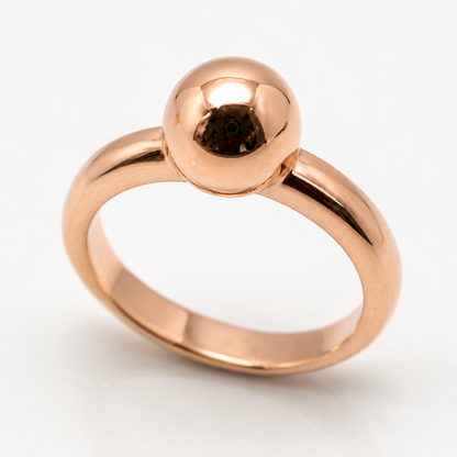 Kaedesigns Genuine 9ct 9kt 375 Yellow, Rose or White Gold 10mm Full Ball Ring - Choose your ring size H to P