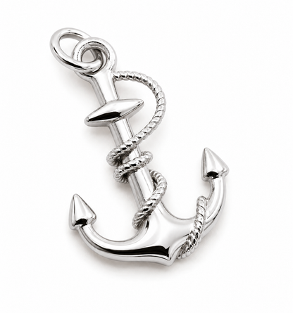 Genuine, Heavy 9ct 9kt 375 Yellow, Rose or White Gold Large Solid Anchor Boat Pendant Charm