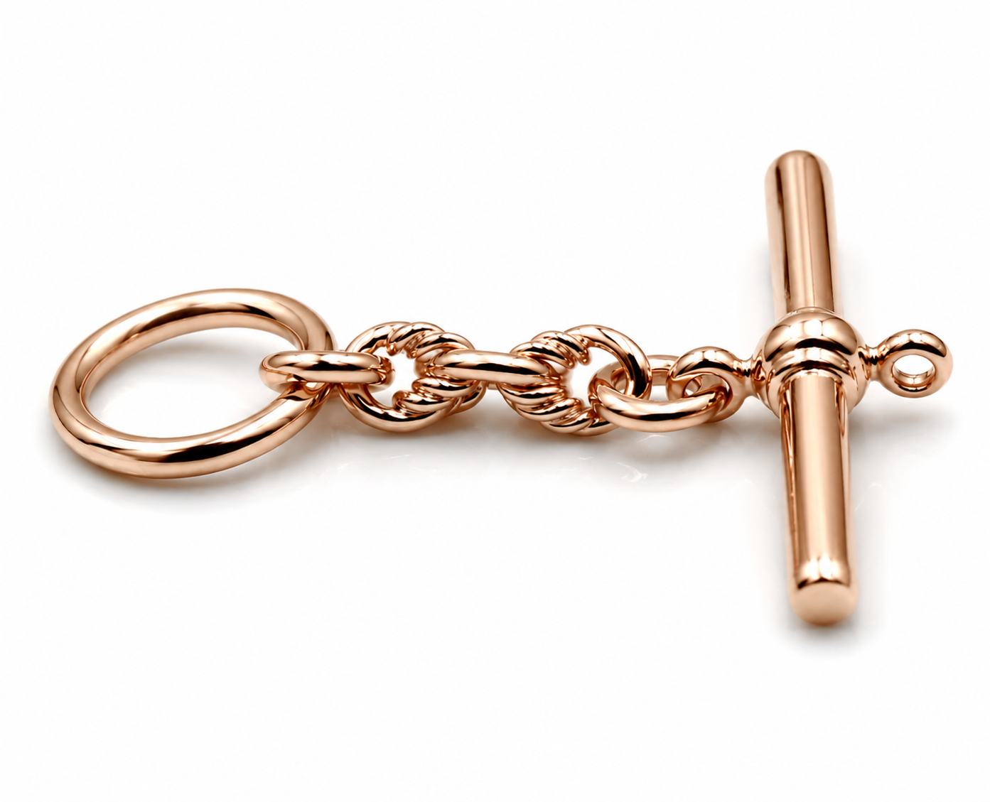 Genuine 9k 9ct 375 Yellow, Rose or White Gold Fancy T Bar T-Bar for Albert Chain Necklace
