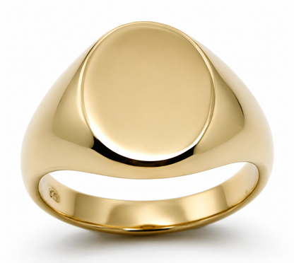Kaedesigns Genuine 9kt 9ct 375 Yellow, Rose or White Gold Full Solid Heavy Signet Ring 318 - Choose your size