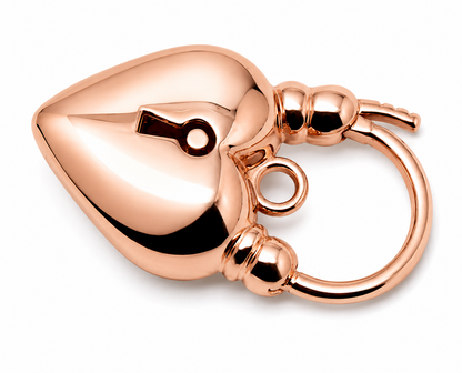 Kaedesigns 9ct 9k 375 Yellow Gold, White Gold or Rose Gold Bubble Heart Locket Padlock