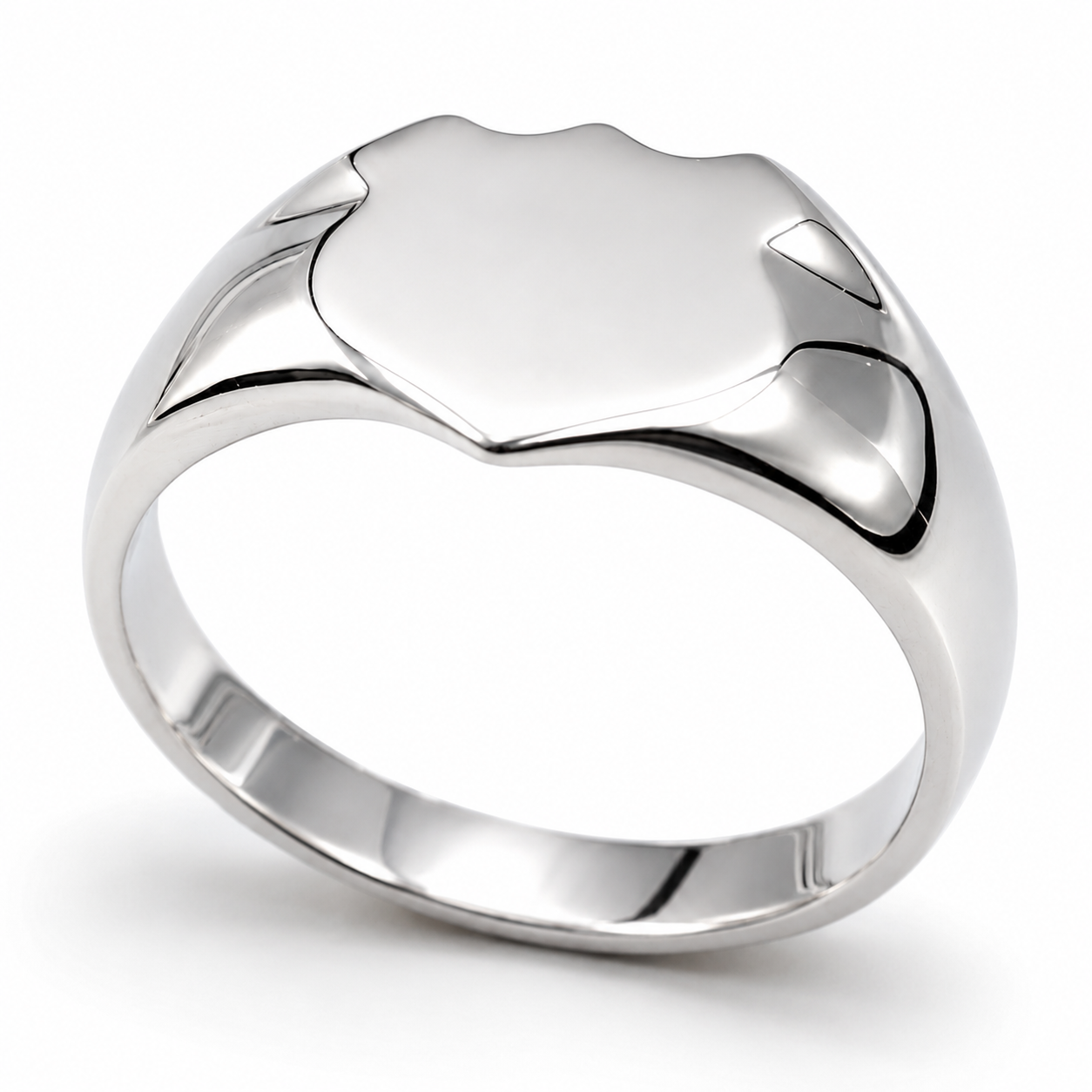 Genuine Heavy 375 Solid 9ct 9k 375 Yellow, Rose or White Gold Shield Signet Ring
