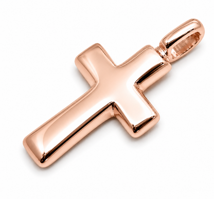 Kaedesigns, Genuine 9ct 9K 375 Yellow, Rose or White Gold Plain Cross Pendant 285