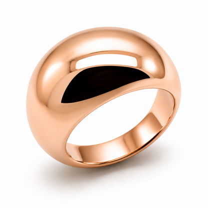Size M, Kaedesigns, Genuine 9kt 9ct 375 Heavy Yellow, Rose or White Gold Full Solid Extra 10mm Large Dome Ring