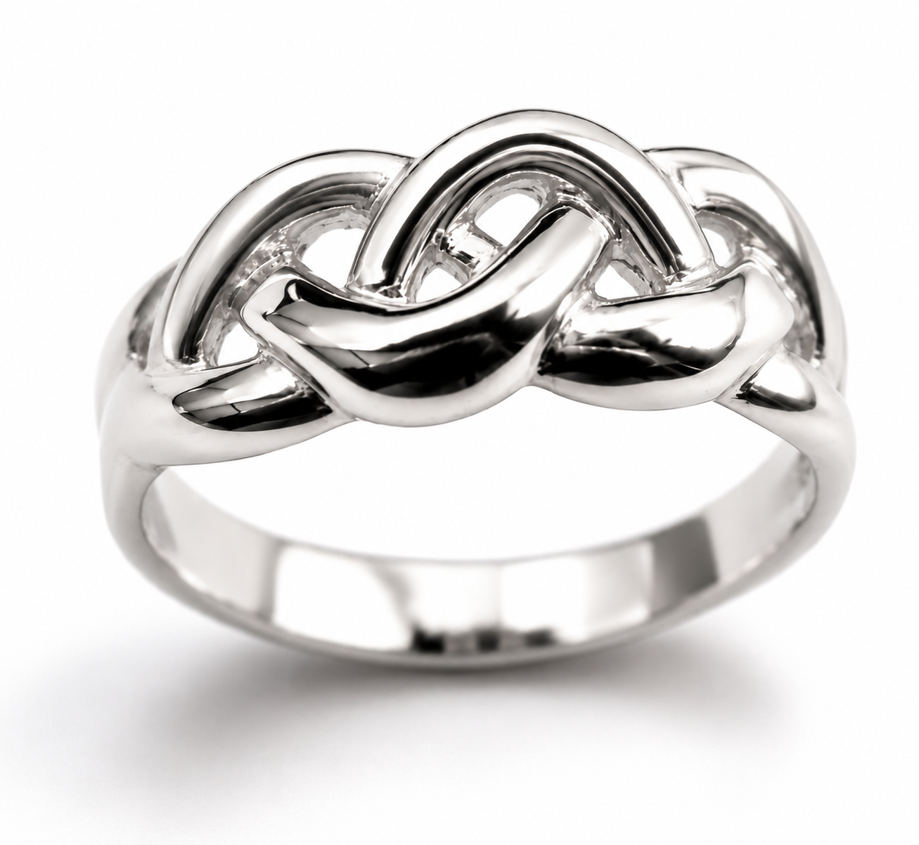 Genuine Solid 9ct 9k 375 White Or Rose Or Yellow Gold Celtic Knot Ring Choose Size
