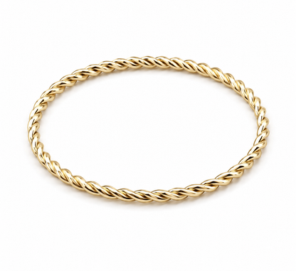 Genuine New 9ct Yellow, Rose or White Gold Dress rope stacker ring