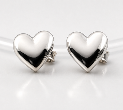 Kaedesigns 9ct 9K 375 Solid Yellow, Rose or White Gold Stud Small Heart Earrings